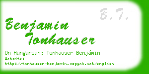 benjamin tonhauser business card